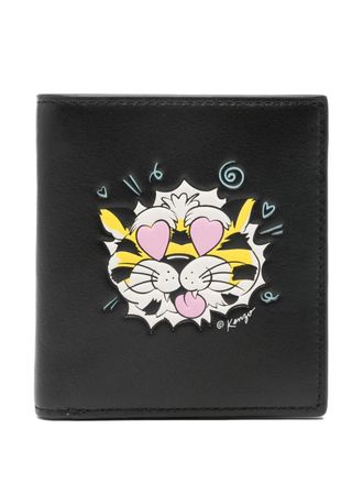Kenzo tiger-graphic bifold wallet - Black