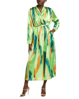 Gracia Satin Print Maxi Dress