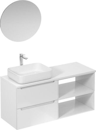 Puma Naturel - Conjunto De Ba&ntilde;o Con Lavabo Que Incluye Grifo Lavabo, Ca&ntilde;o Y Sif&oacute;n Stilla, Blanco Brillante (ksetstilla016)