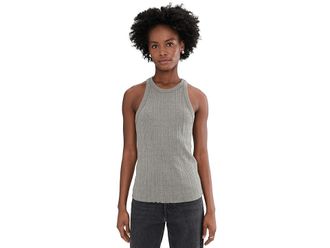 Faherty Paradise Pointelle Tank Top Womens Clothing Medium Grey Heather : XS, Cotton/Elastane/Polyester