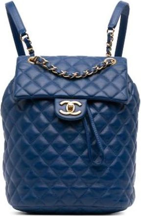 Chanel Pre-owned The Urban Spirit - Dames - Vintage Rugzakken - Blauw - ONE Size - Leer - Vintage