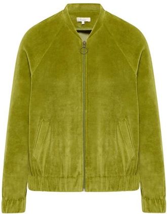 Tranquillo Nicki-Jacke im Collage Stil Freizeitjacke für Damen | oliv