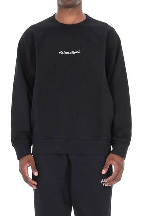 Maison Kitsun&eacute; Crewneck Sweatshirt with Central Logo