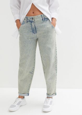 Bonprix Boyfriend-Jeans BONPRIX, Damen, Gr. 38, N-Gr, blau denim, Denim/Jeans, Obermaterial: 82% Baumwolle, 17% Polyester, 1% Elasthan, loose fit, Jeans Boyfr