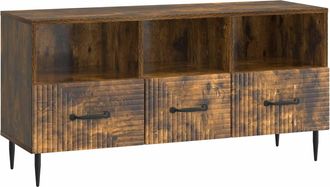 vidaXL Mueble De Tv Con Caj&oacute;n Roble Ahumado 102 X 34,5 X 50 Cm Vidaxl