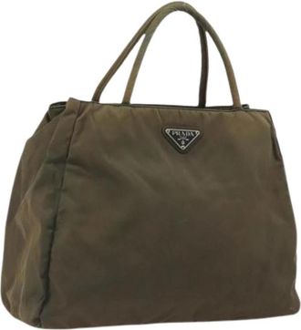 Prada Pre-owned Vintage Tote Bag - Dames - Vintage Shopper - Groen - ONE Size - Nylon - Vintage