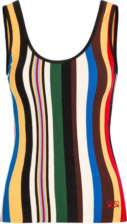 Loewe Striped Colour-block Fine-knit Tank top - Multicoloured - S (UK8-10 / S)