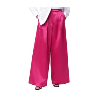 Dries Van Noten Pamplona Trousers - female - Dries Van Noten - Wide Trousers - Pink - XS - Trousers