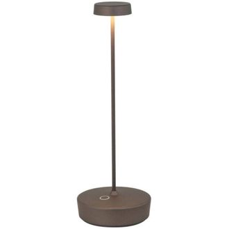 Zafferano Zafferano - Lampada a led da tavolo Swap titanio opaco ricaricabile e dimmerabile con batteria fino a 12 ore