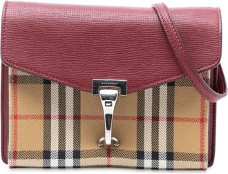 Burberry Pre-owned Burberry Small Leather and House Check Canvas Derby Macken Crossbody ITSAMSRL3335CAM