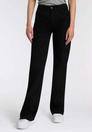 MAC Broeken Weite Jeans MAC WIDE, Damen, Gr. 34, L&auml;nge 32, schwarz (schwarz, schwarz), Denim/Jeans, Obermaterial: 89% Baumwolle, 8% Polyester, 3% Elasthan, bequem