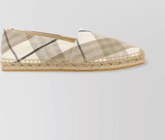 Burberry embroidered canvas check espadrilles