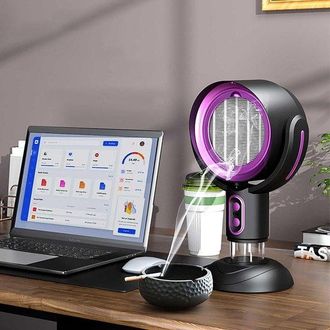 OEM Mini Campana Extractora, Campana Extractora De Cocina Inal&aacute;mbrica Recargable Con Bater&iacute;a De 3000 Mah, Para Fondue/barbacoa (morado)