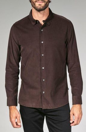 7 Diamonds Herigate Cotton Corduroy Button-Up Shirt in Bordeaux at Nordstrom, Size Large
