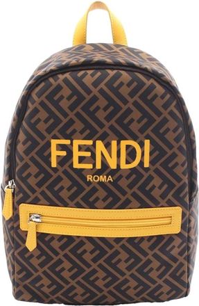 Fendi Pre-owned Backpacks, female, Brown, Size: ONE SIZE Pre-owned FF Motif Backpack
