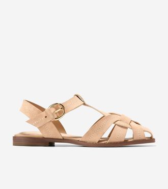 Cole Haan Womens Rosette Fisherman Sandals - Beige Size 10.5