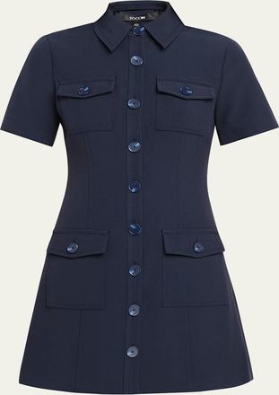 Toccin Lydia Short-Sleeve Mini Dress