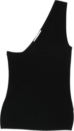 Lisa Yang Top met &eacute;&eacute;n schouder - Dames - Tops zonder mouwen - Zwart - M - Tops
