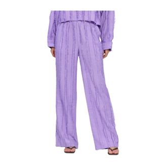 Refined Department Dames Broeken Nova - Dames - Wijde Broeken - Paars - L - Polyester - Broeken