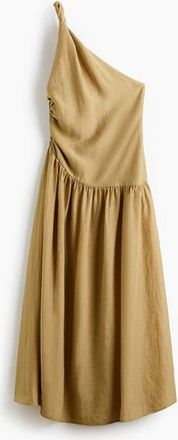 H&M Twist-detail One-shoulder Dress in Beige at Nordstrom, Size X-Small
