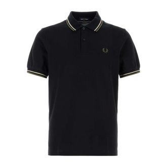Fred Perry Polo Shirts, male, Black, Size: XL Piquet Polo Shirt