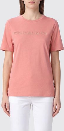 Michael Kors T-shirt girocollo in cotone con logo frontale a contrasto