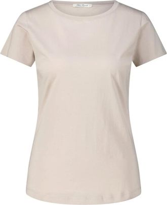 Stefan Brandt Katoenen T-shirt met ronde hals - Dames - T-shirts - Beige - L - Katoen - Tops