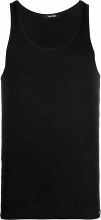 Tom Ford Cotton And Modal Tank Top - Heren - Tops zonder mouwen - Zwart - S - Katoen - Tops
