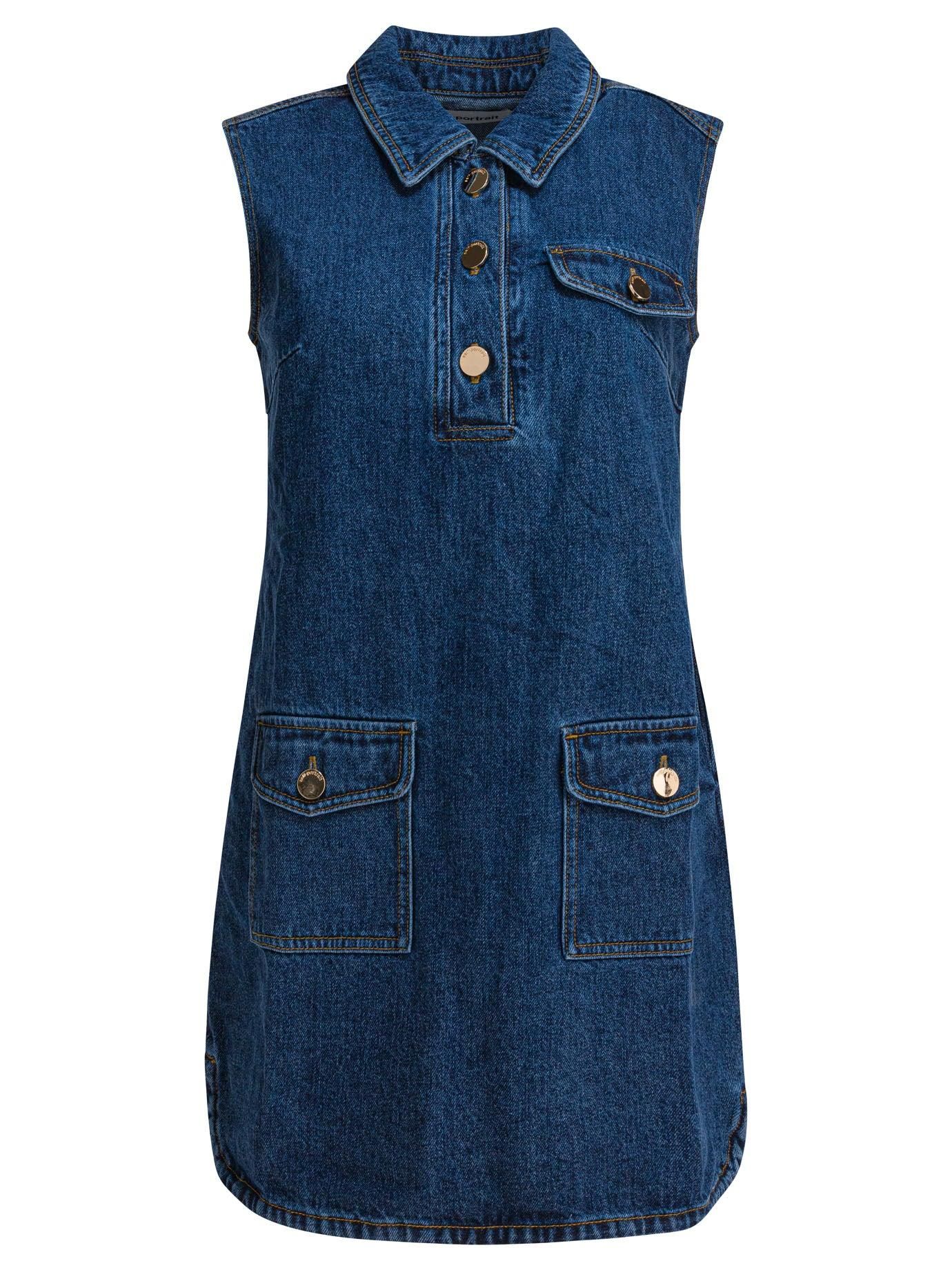 オールインワン・サロペット Self-Portrait Navy Blue Dress With Bustier Neckline And Zip Self-portrait Navy Blue Dress With Bustier Neckline And Zip