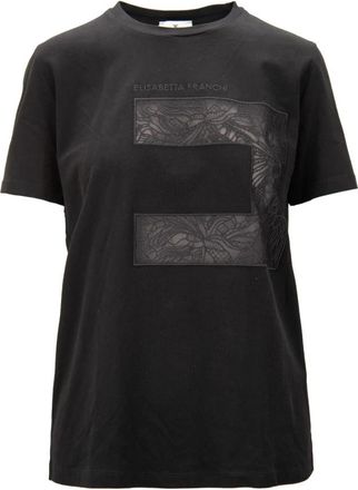 Elisabetta Franchi T-Shirts - Dames - T-shirts - Zwart - XS - Katoen - Tops