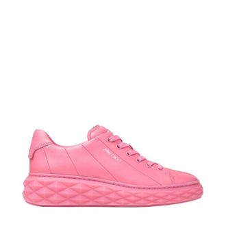 Jimmy Choo London Diamond Light Maxi / F Candy Pink Nappa Leather Low-Top Trainers, Brand Size 35.5 ( US Size 5.5 )
