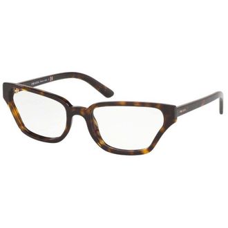 Prada Ladies Brown Rectangular Eyeglass Frames 0PR04XV2AU1O154