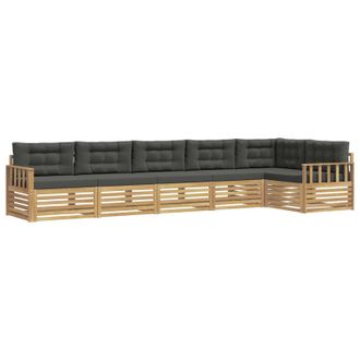 vidaXL Conjunto De Sof&aacute;s De Exterior 6 Pcs Blanco Y Antracita Vidaxl