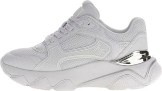 Guess Mazzy Logo Runners - Dames - Sneakers - Wit - 36 EU - Leer - Schoenen