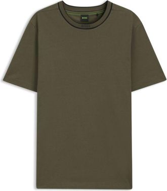 BOSS Cotton T-shirt with logo crew neck