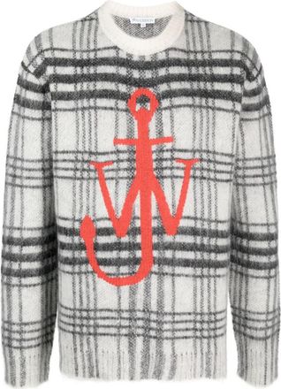J.W.Anderson Checked intarsia-knit jumper