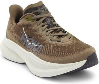Hoka One One Mach 6 Running Shoe in Antique Olive /Truffle Salt at Nordstrom, Size 10.5