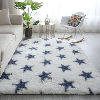 OEM Alfombra De Pelo Largo Para Sal&oacute;n, 160 X 230 Cm, Dise&ntilde;o De Estrella