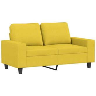vidaXL Sof&aacute; De 2 Plazas De Tela Amarillo Claro 120 Cm Vidaxl