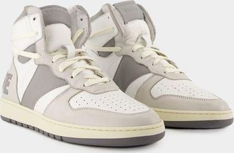 Rhude Mens Rhecess Hi Sneakers - White Leather - Size EU 38