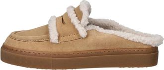 INUIKII Shearling Mule - Dames - Slip ons - Beige - 39 EU - Leer - Schoenen