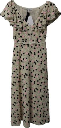 Giambattista Valli Ruffled Lace Dress in White Cotton