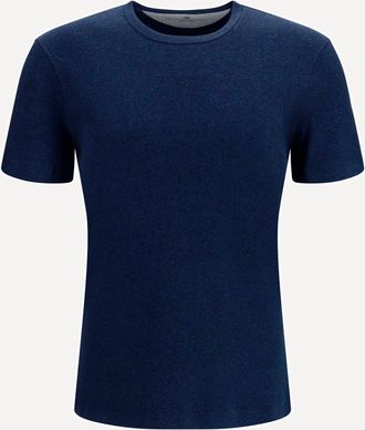 Brunello Cucinelli Denim-effect ribbed cotton jersey T-shirt Male XXL