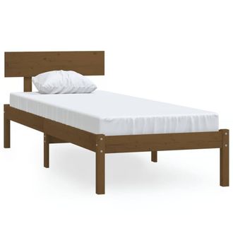 Berkfield Home Bed Frame Honey Brown Solid Wood Pine 90x190 cm Single