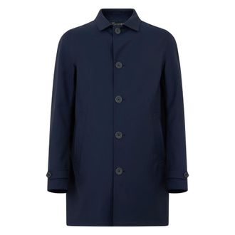 Herno Heren, Mantels, Blauw, Maat: L Wol