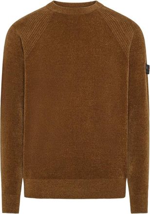 Peuterey Maglia Girocollo con logo - - Knitwear - Uomo - Marrone - L