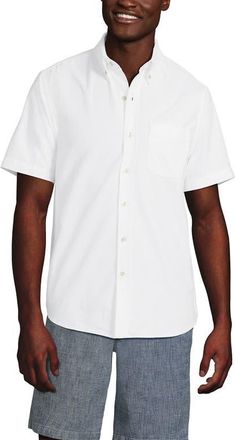 Lands End Short Sleeve Sail Rigger Shirt in White at Nordstrom, Size Xx-Large