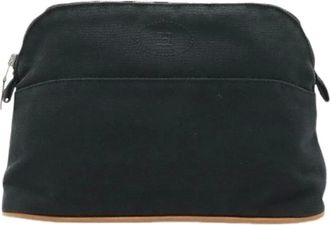 Herm&egrave;s Pre-owned Clutches, female, Black, Size: ONE SIZE Pre-owned Canvas Clutch