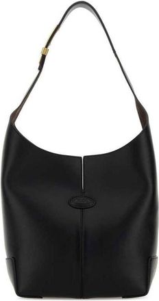 Tod's Black Leather Bucket Bag Nero Borse A Mano