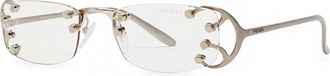 Prada Narrow Rimless Sunglasses - Silver - One Size